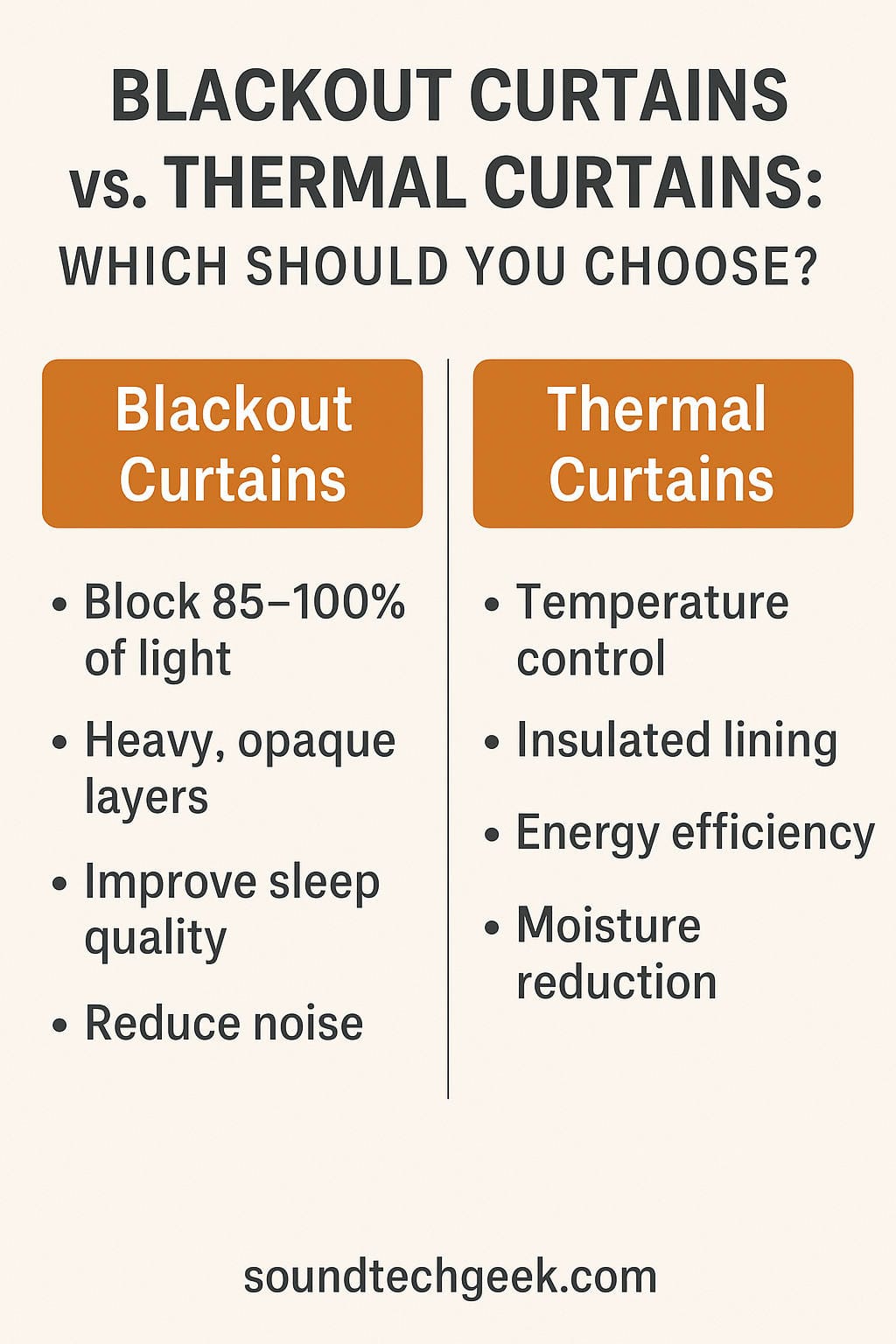 Blackout Curtains vs. Thermal Curtains: Which Is Better for Your Home?